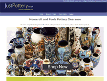 Tablet Screenshot of justpottery.co.uk